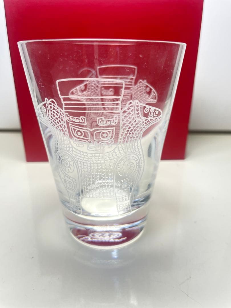 Baccarat エングレーブデザイン グラス オリジナル箱付き