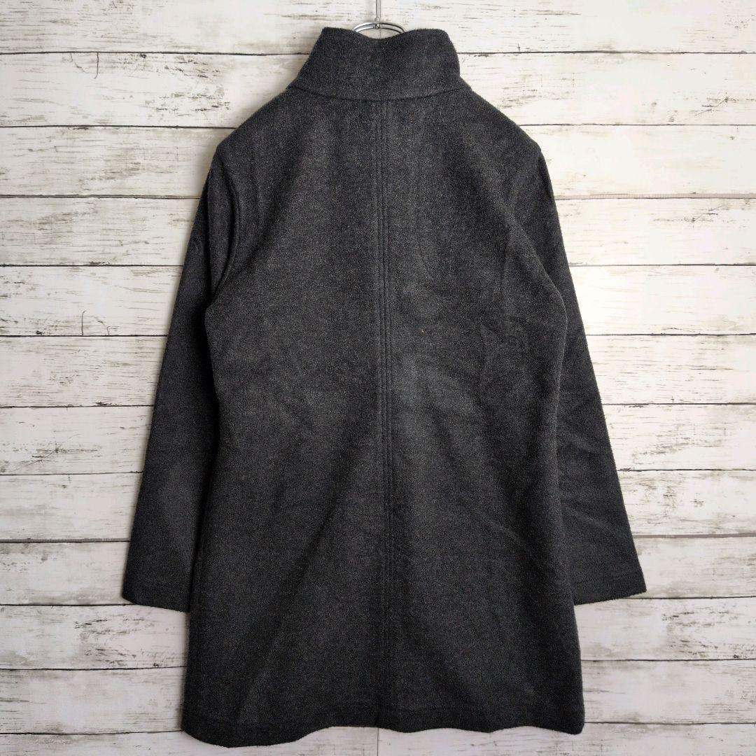 THE NORTH FACE ロング丈 フリースジャケット刺繍ロゴ レディースL