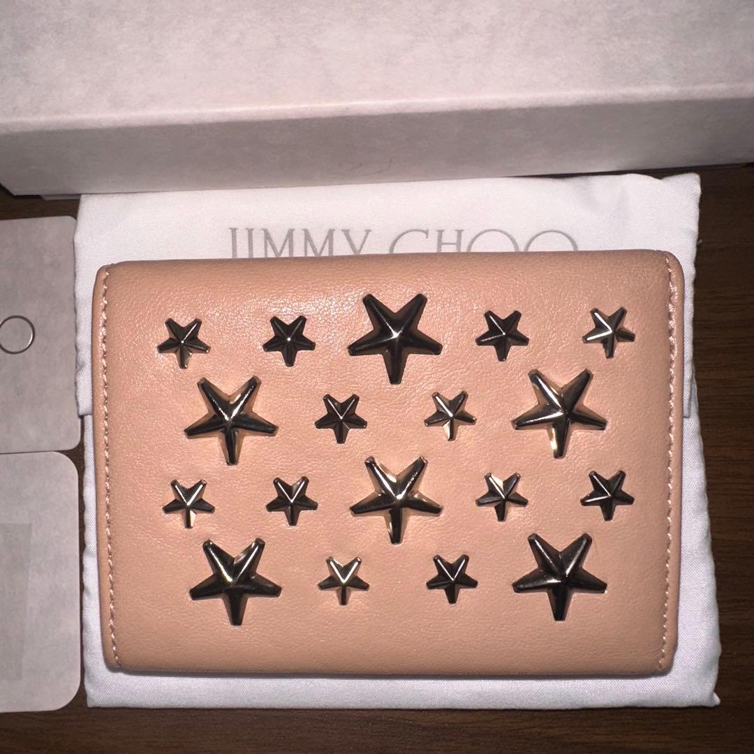 【新品】JIMMY CHOO ジミーチュウ 三つ折り財布 スタッズ レディース