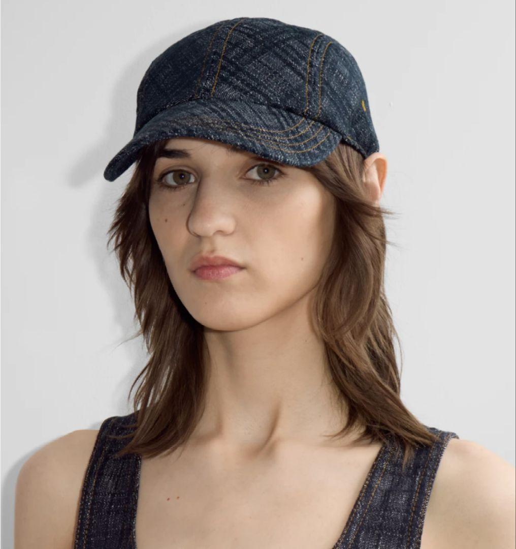 k*i様 新作 BURBERRY チェックデニム ベースボールキャップ Мサイズ