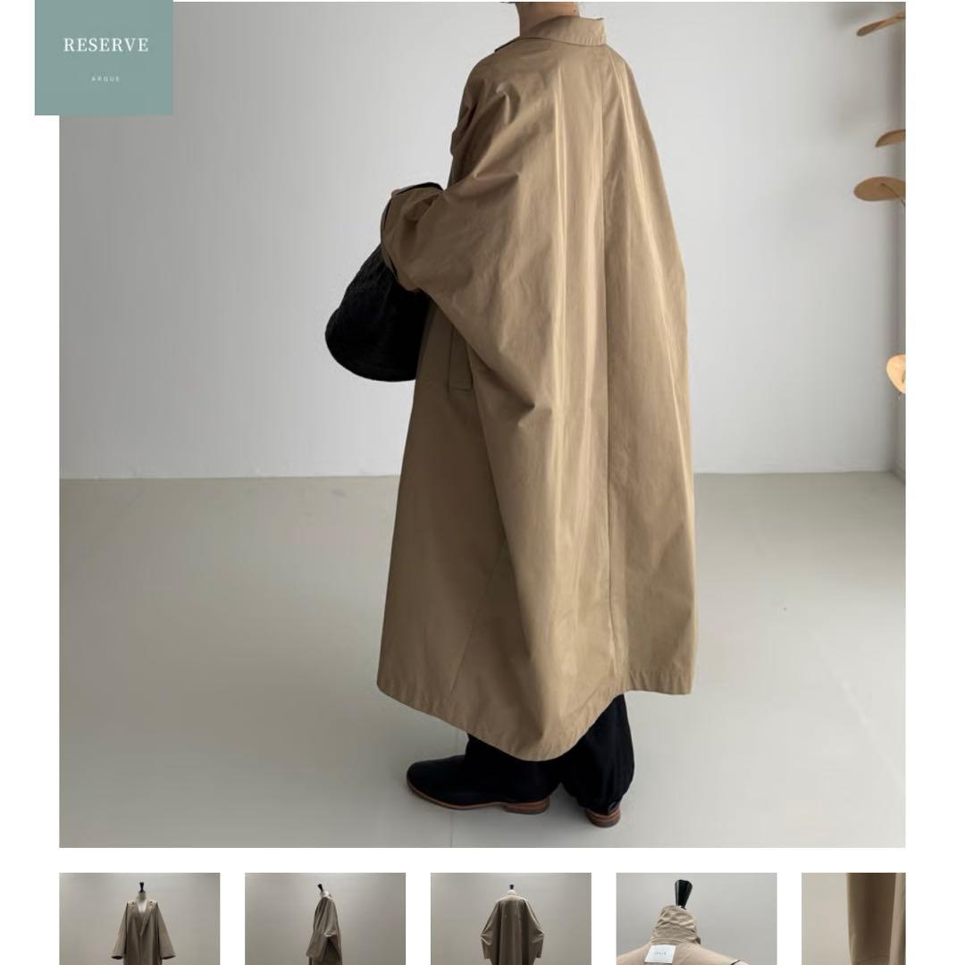 argue〇ESSENTIAL WIDE OVER TRENCH COAT