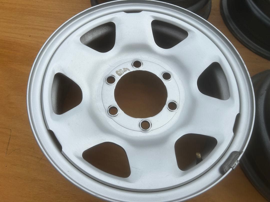 ハイエース　4本セット　鉄チン　鉄ホイール　15×6J