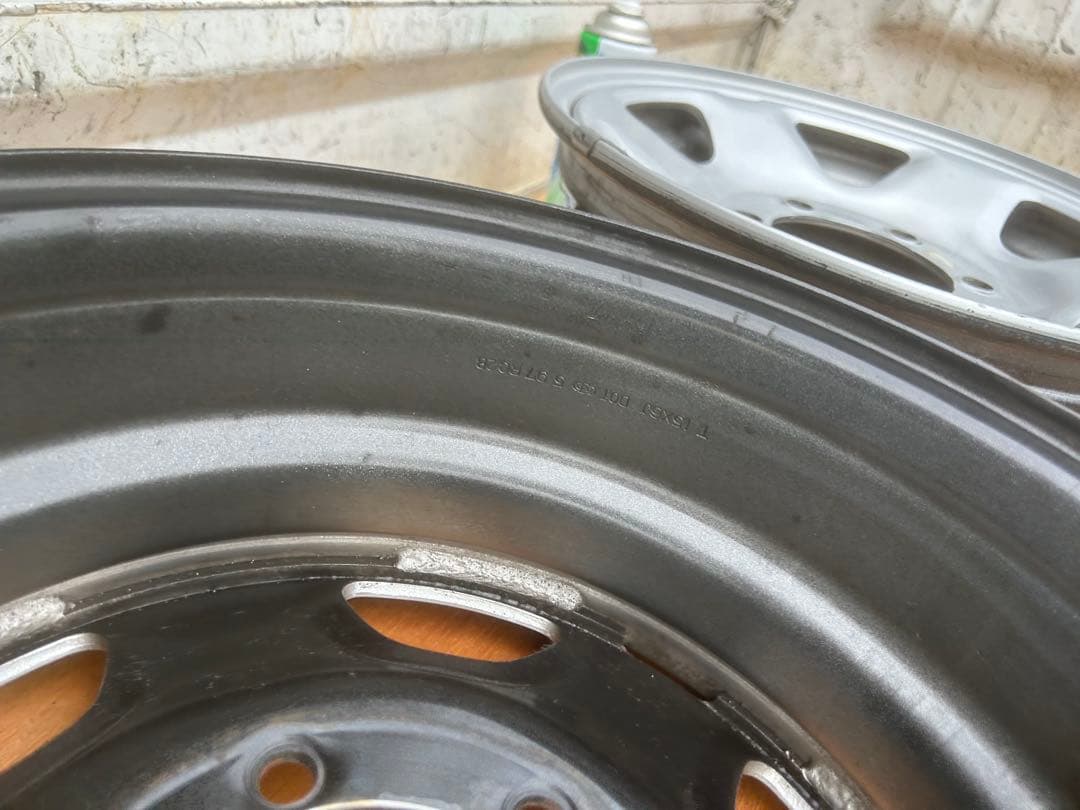 ハイエース　4本セット　鉄チン　鉄ホイール　15×6J