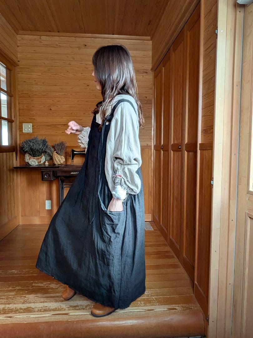 ハンドメイドリネン服　とスマホショルダーバック2点