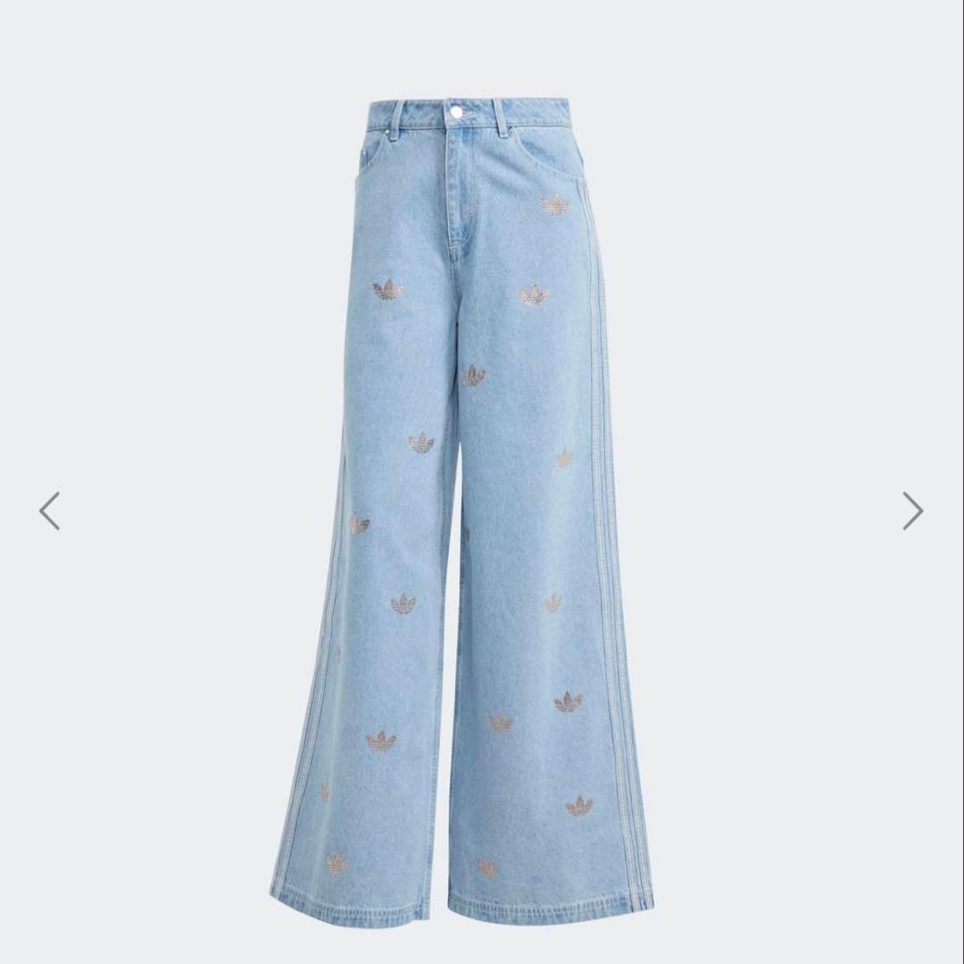 adidas original アディダス デニム ラインストーン 新品 XXL