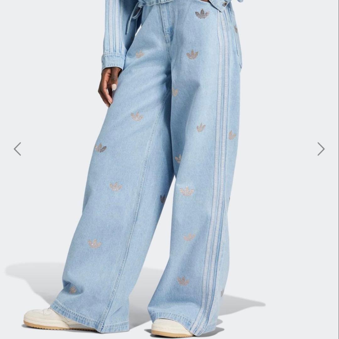 adidas original アディダス デニム ラインストーン 新品 XXL