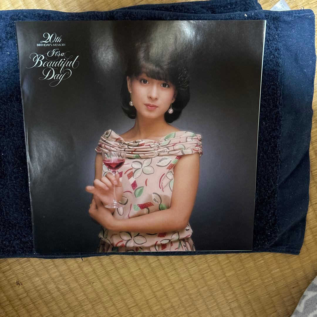 河合奈保子 ビューティフルデイ 20th birthday緑盤 帯付 ポスカ付録