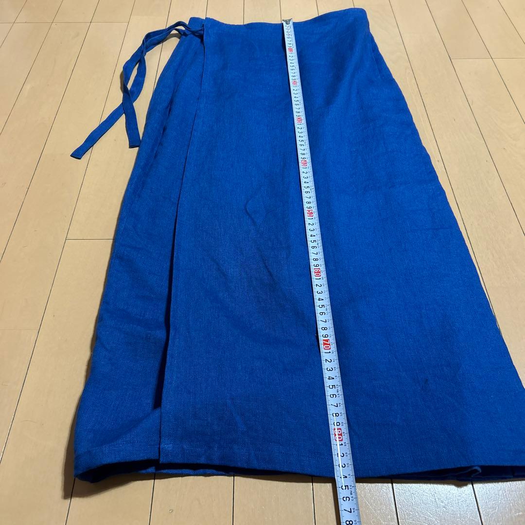 新品未使用ソウソウ SOU・SOU京都岡田縫工所こしき スカート麻 ブルー