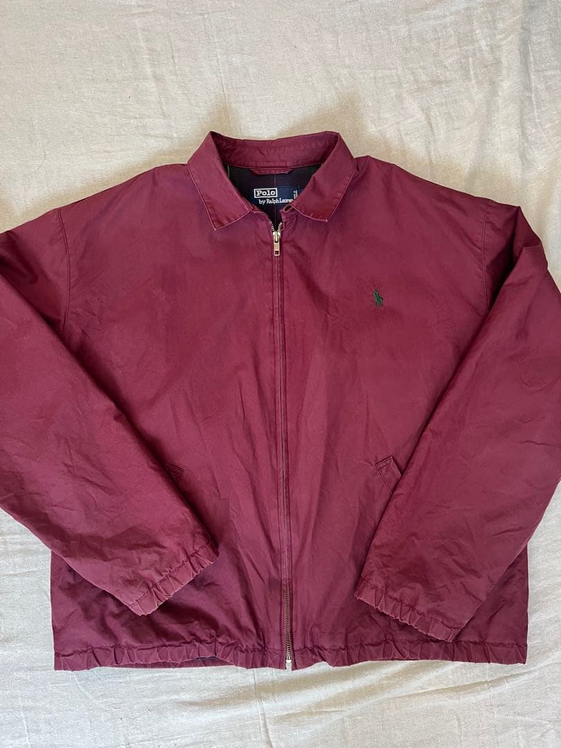 90s polo Ralph Lauren スウィングトップ　小豆色　短丈
