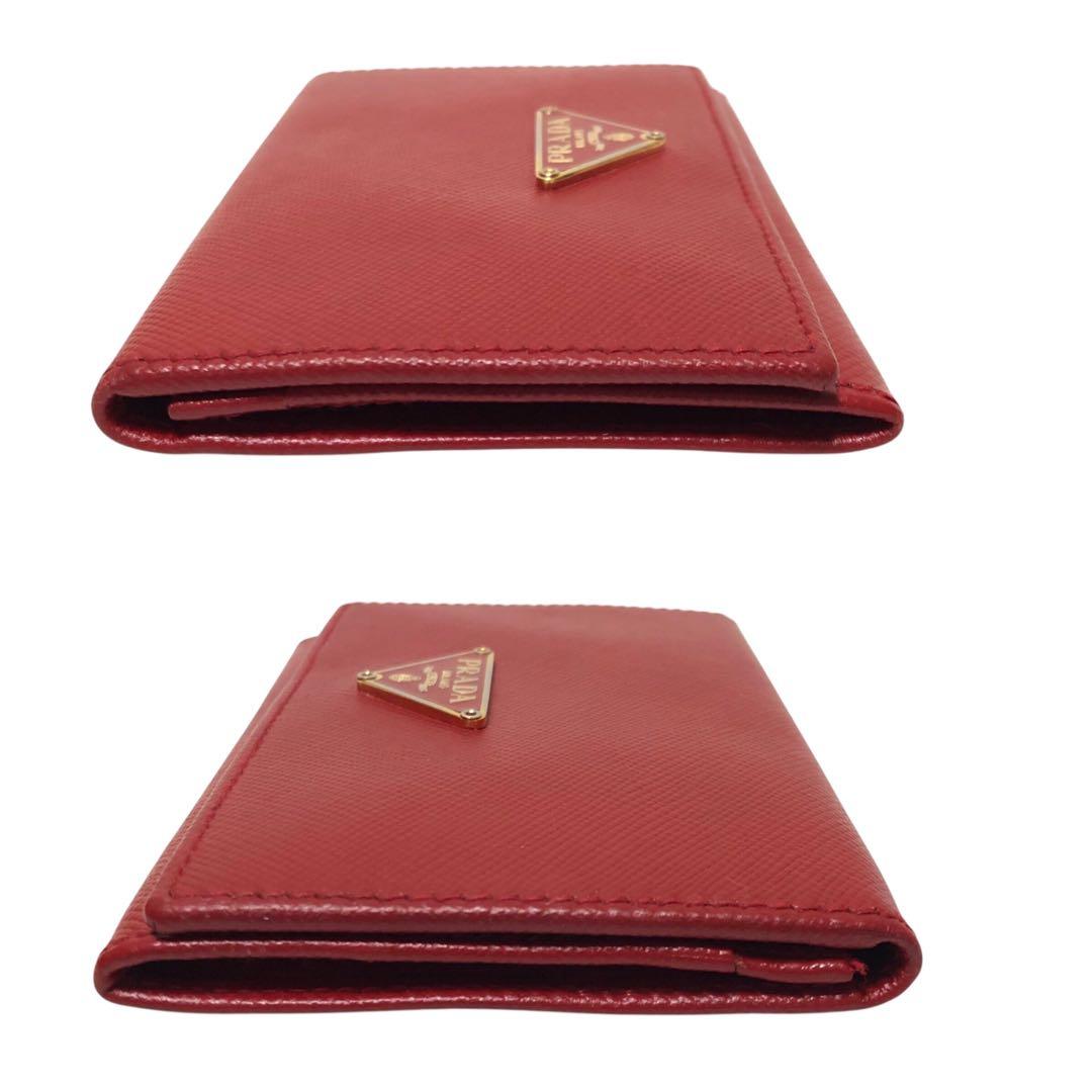 【美品】PRADA プラダ　サフィアーノ　二つ折り名刺入れ　カードケース
