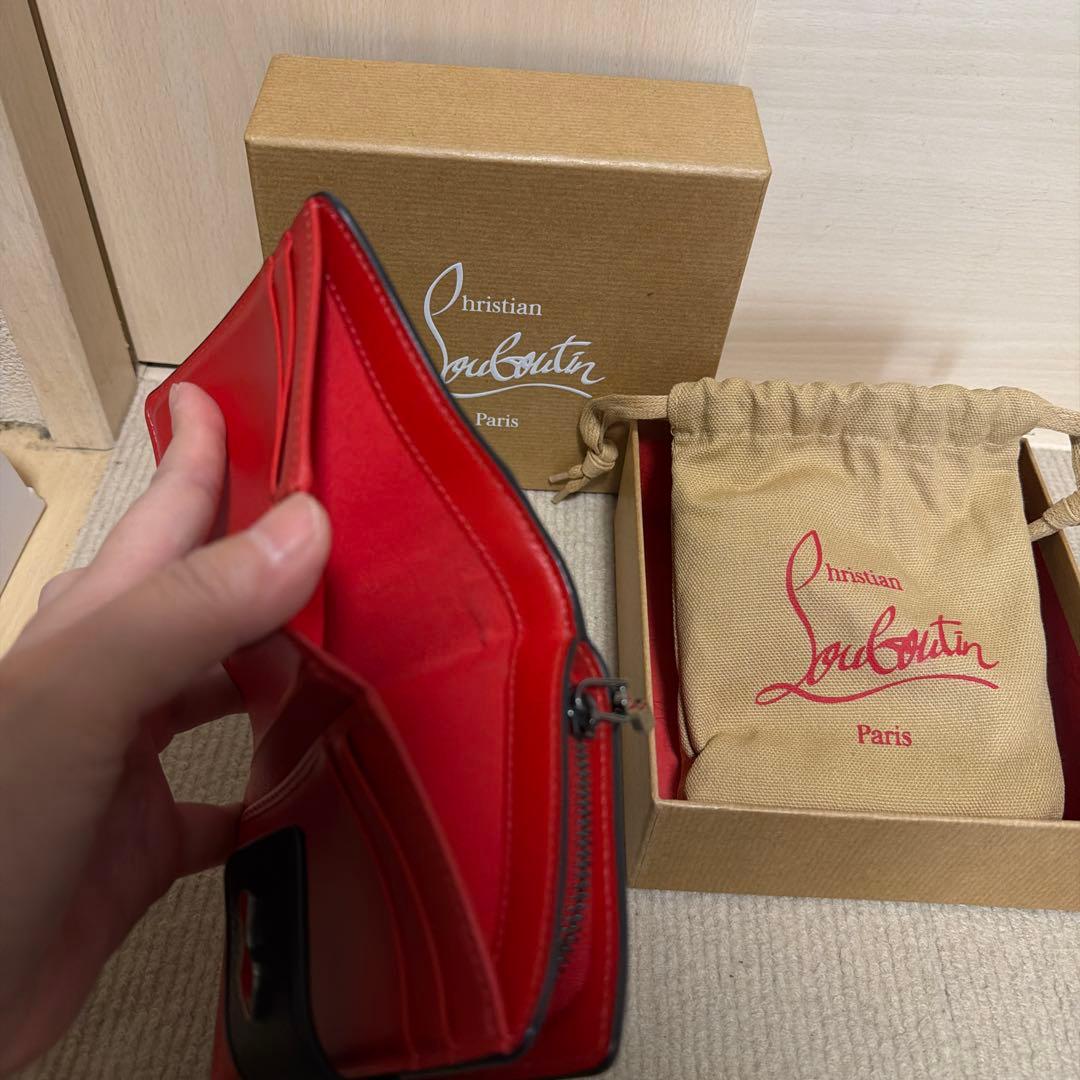 正規品/Christian Louboutin 二つ折り財布 ブラック