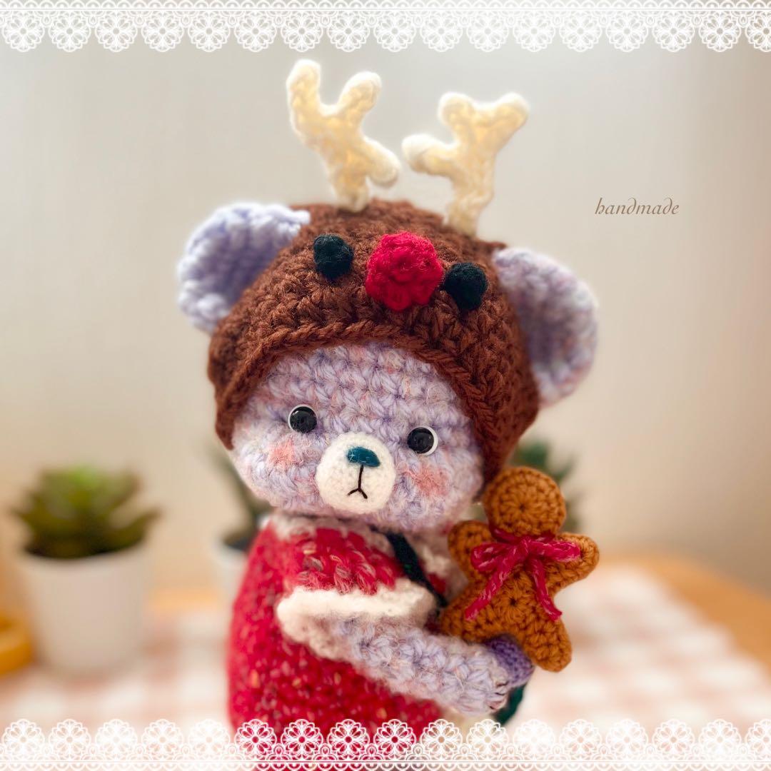 ろ*け様 作家Megmeg's Doll様の許可有り＊くま　クリスマス　サンタ