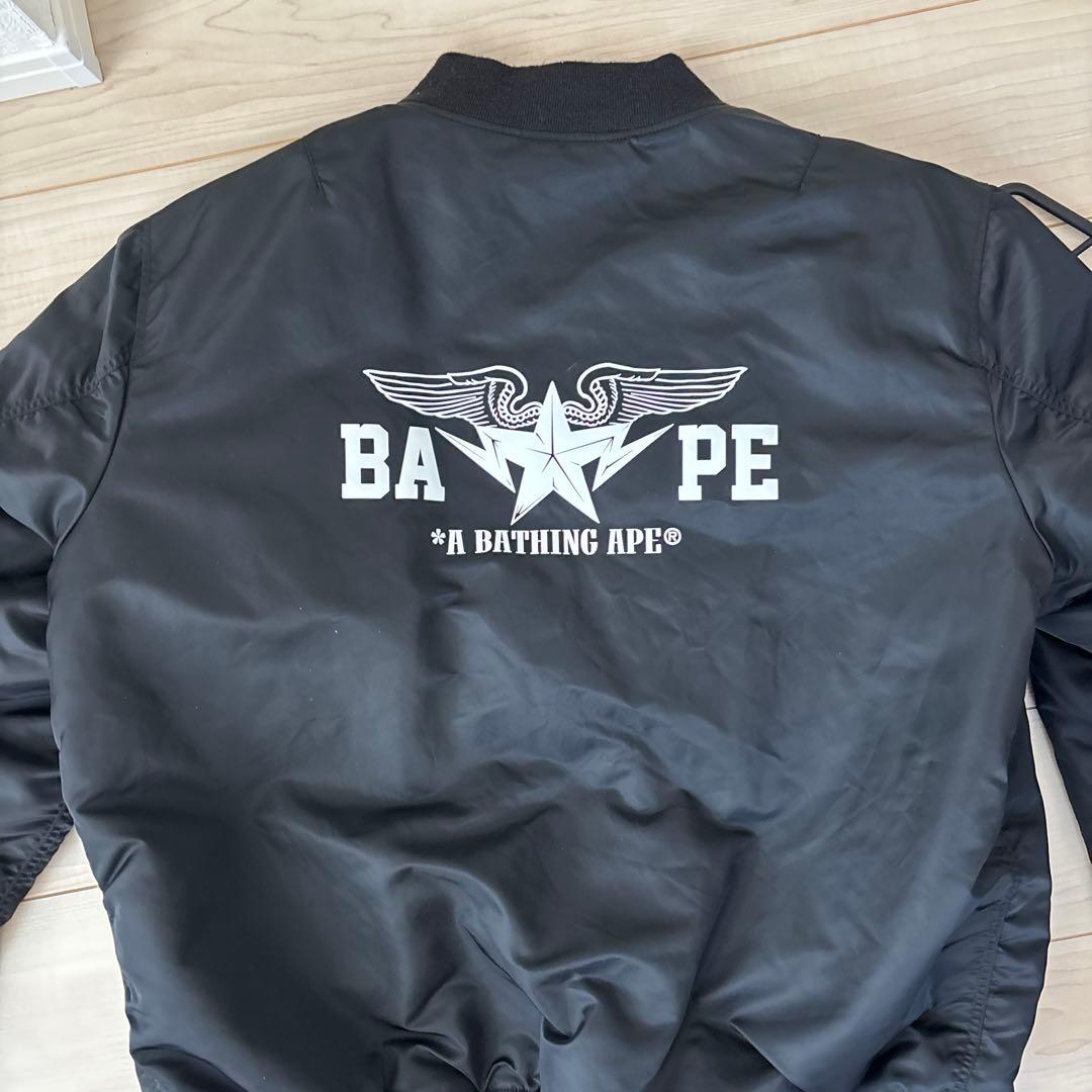 極美品 ア ベイシング エイプ a bathing ape Ma-1 ジャケット