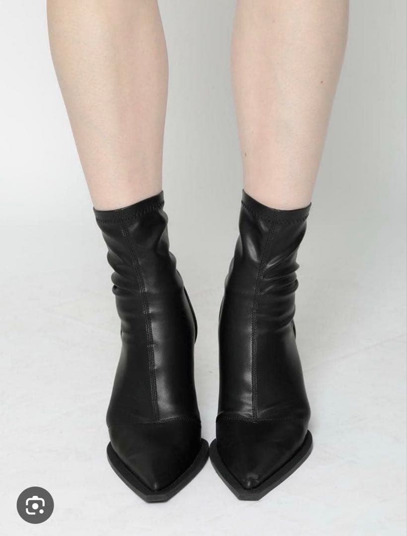 靴 melt the lady pointed skinny short boots