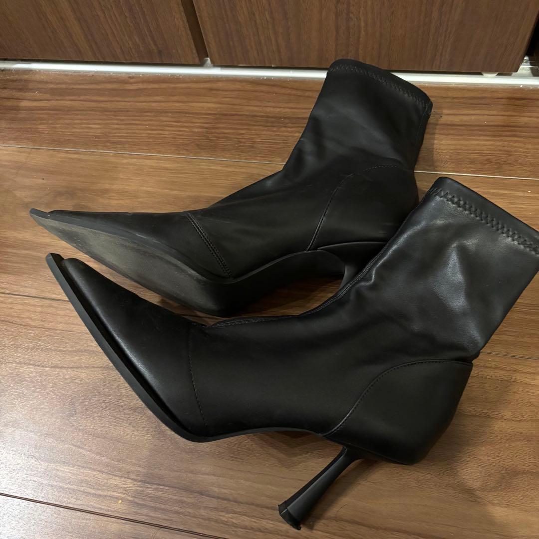 靴 melt the lady pointed skinny short boots