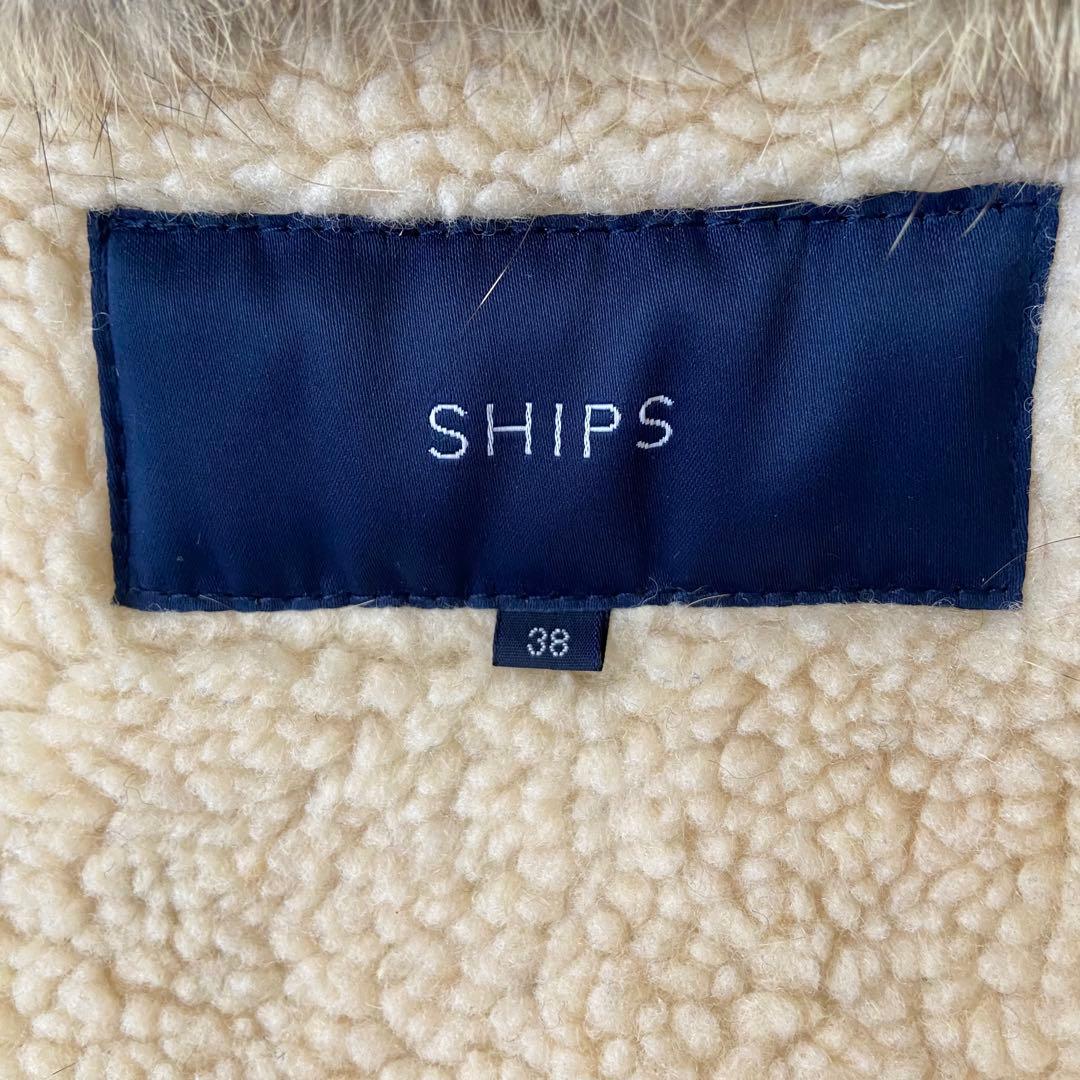美品✨Ships シップス モッズコート ファー フード カーキ 定番 人気 M