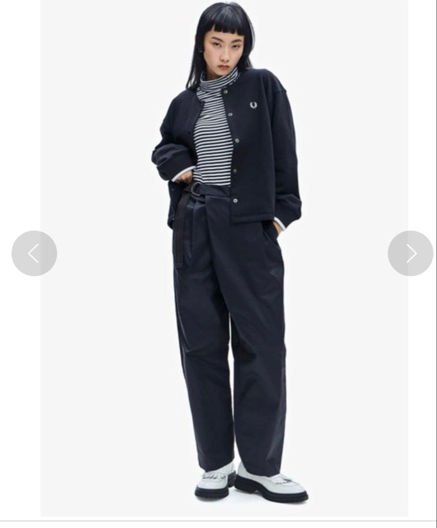 FRED PERRY フレッドペリー　ブラック　スウェット　カーディガン