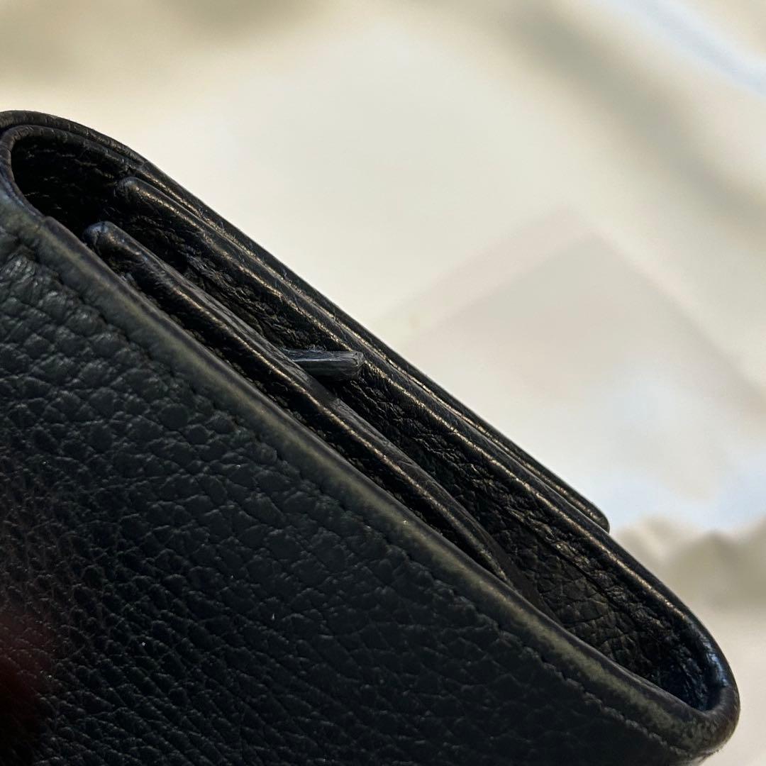 GUCCI GGマーモント 二つ折り財布 ブラック