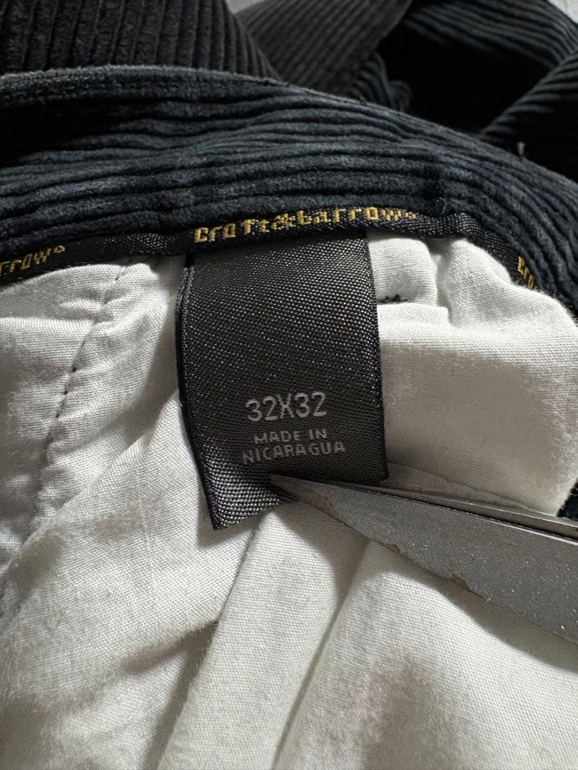パンツ 00s old baggy fade black corduroy slacks