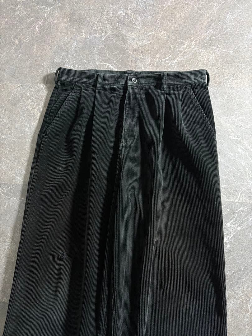パンツ 00s old baggy fade black corduroy slacks