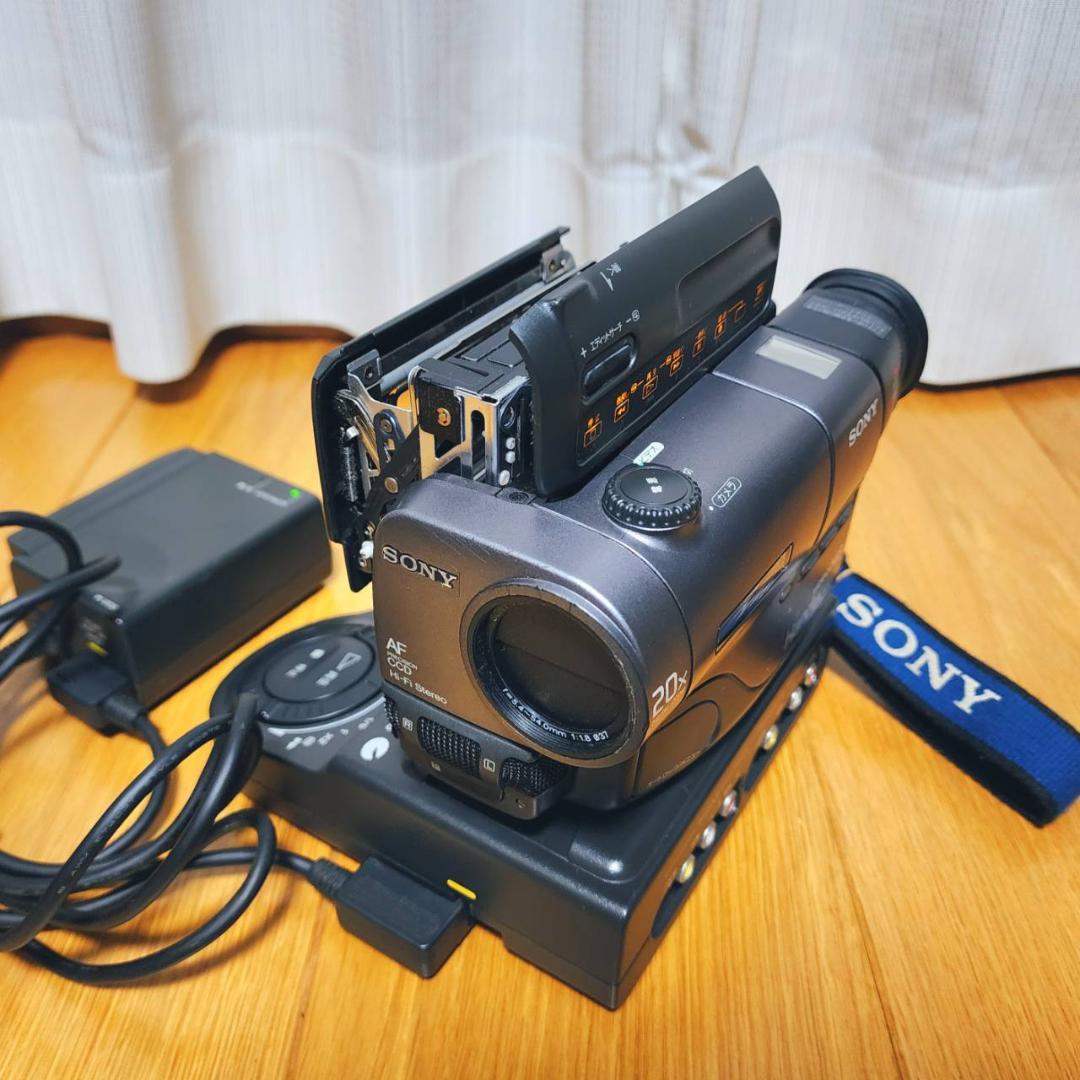 【動作確認済】高画質 SONY Hi8 ビデオカメラ クレードル セット