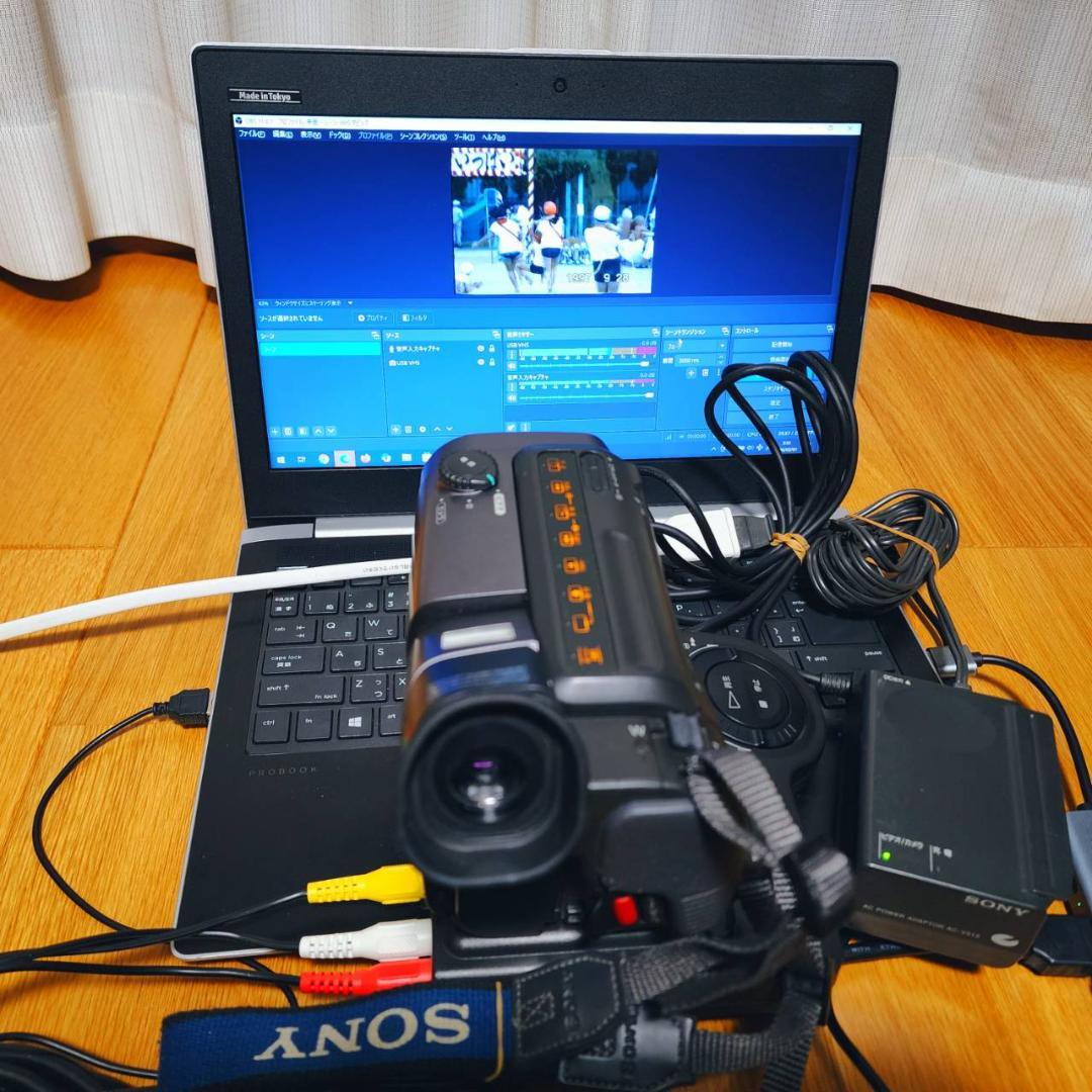 【動作確認済】高画質 SONY Hi8 ビデオカメラ クレードル セット