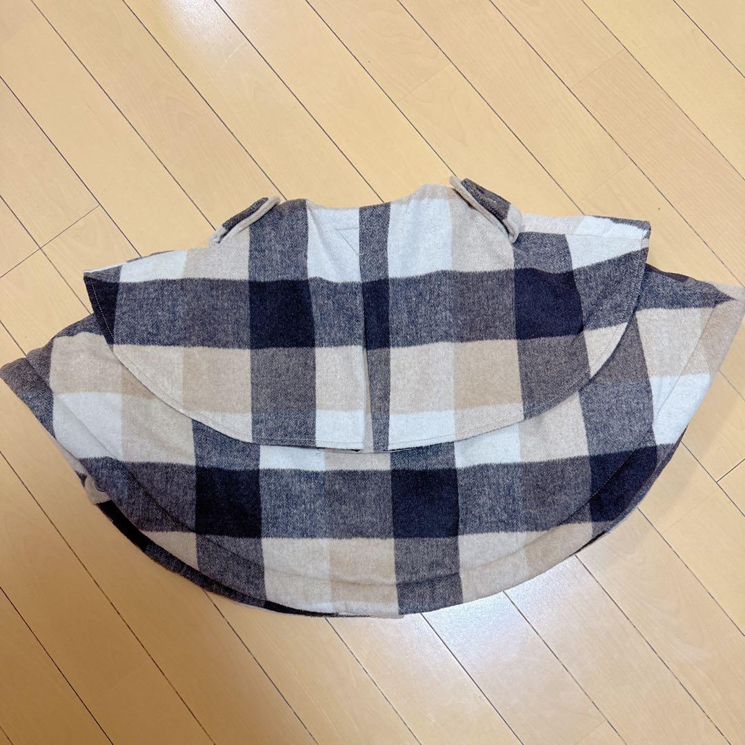 限定品　マールマール　sonnet check ポンチョ　コート　チェック柄