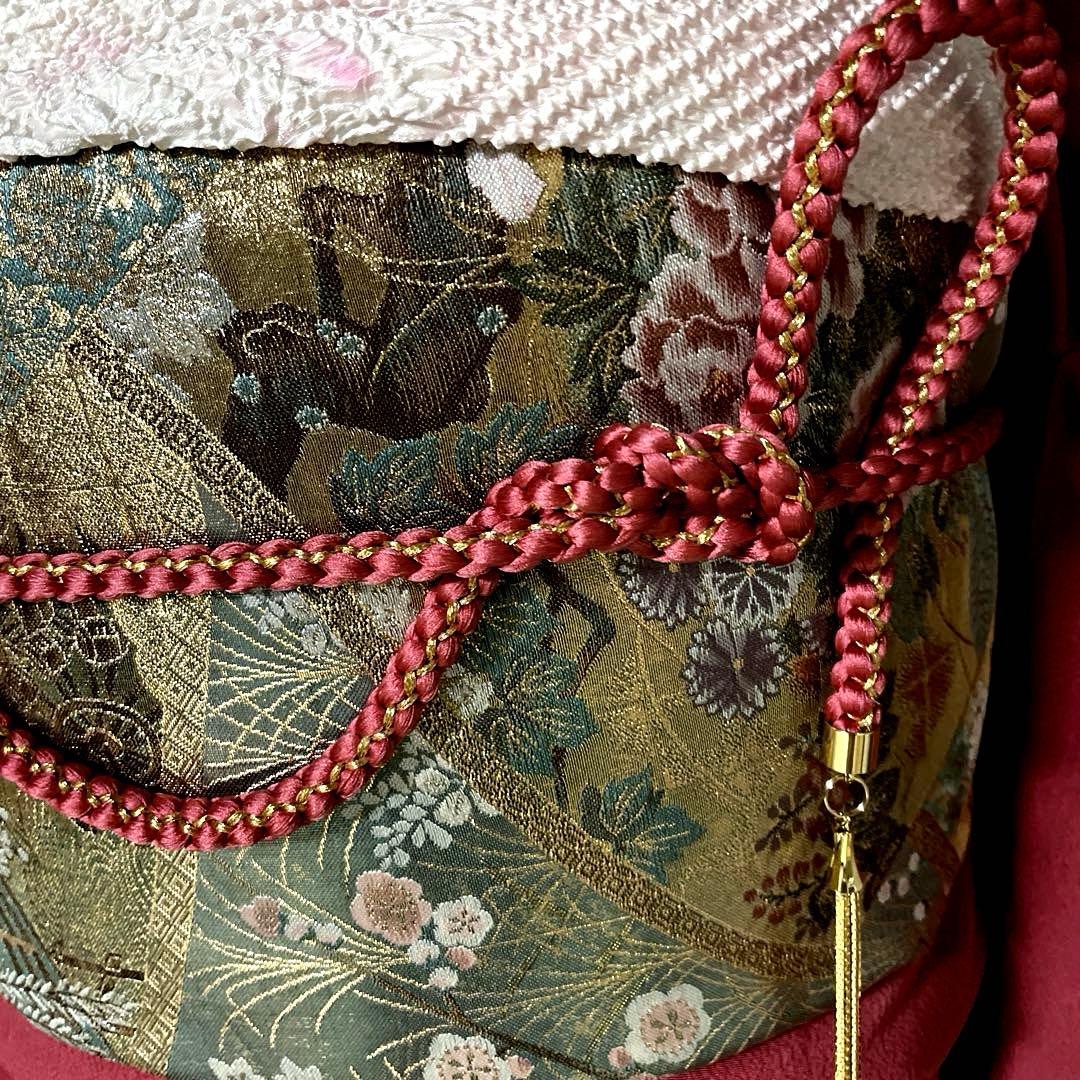 振袖フルセット　高身長　手描き友禅　刺繍　成人式振袖　振袖　裄丈70 ➕サイズ