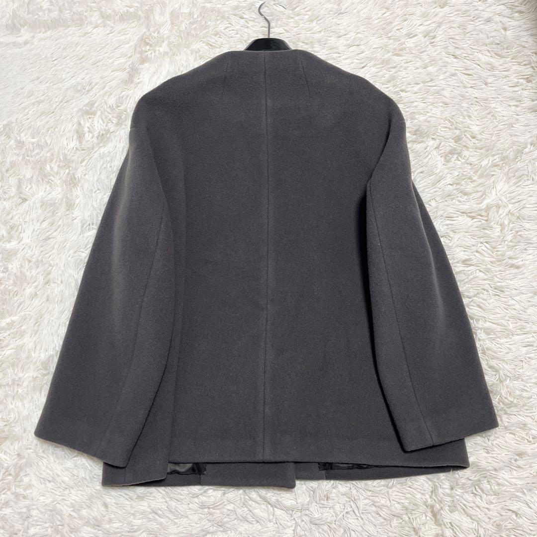 極美品✨️ IENA MANTECO ショートコート ノーカラー グレー M