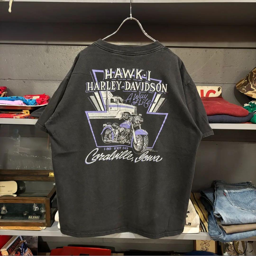 Harley-Davidson イーグル刺繍 Tシャツ