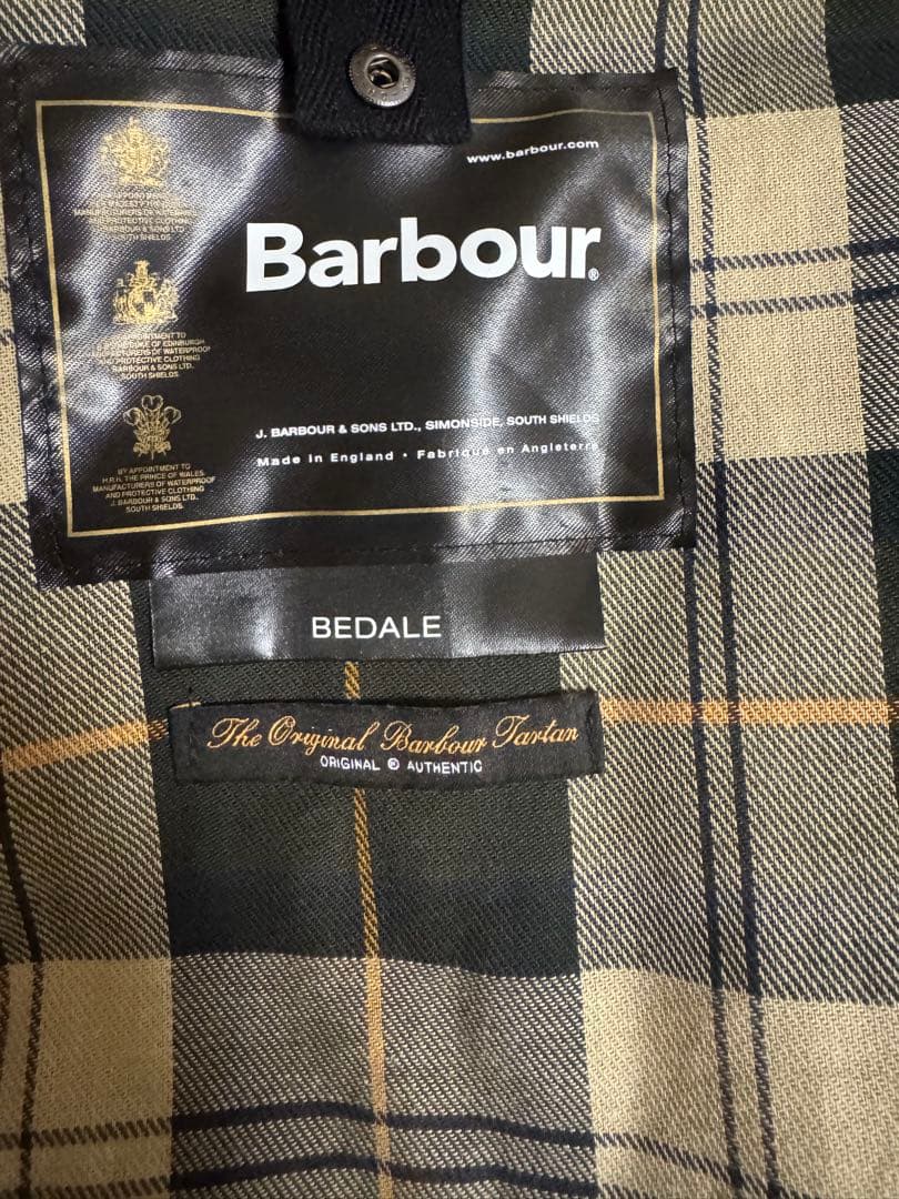 ハ*ン様 【美品】Barbour BEDALE 44 セージ 英国製 オーバーサ