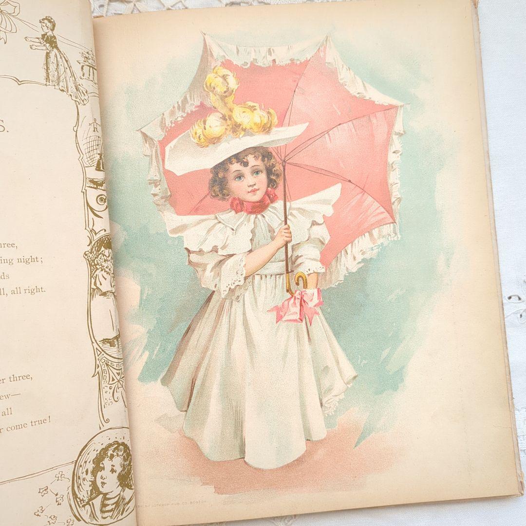 稀少1898アンティーク絵本 児童書 洋書古書 ヴィクトリアン ヴンテージ