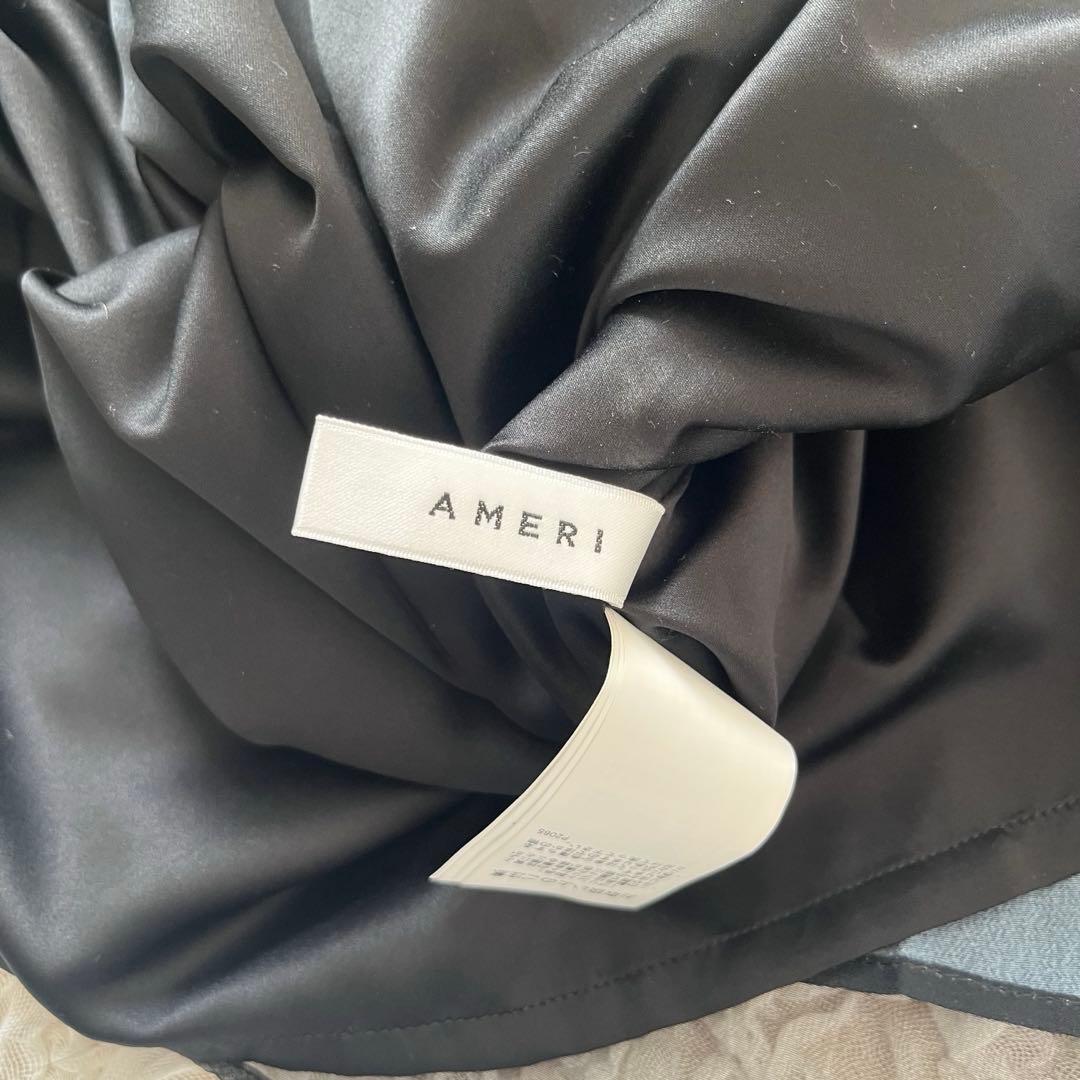 Ameri AMANDA SHEER PLEATS SKIRT S 花柄 シアー