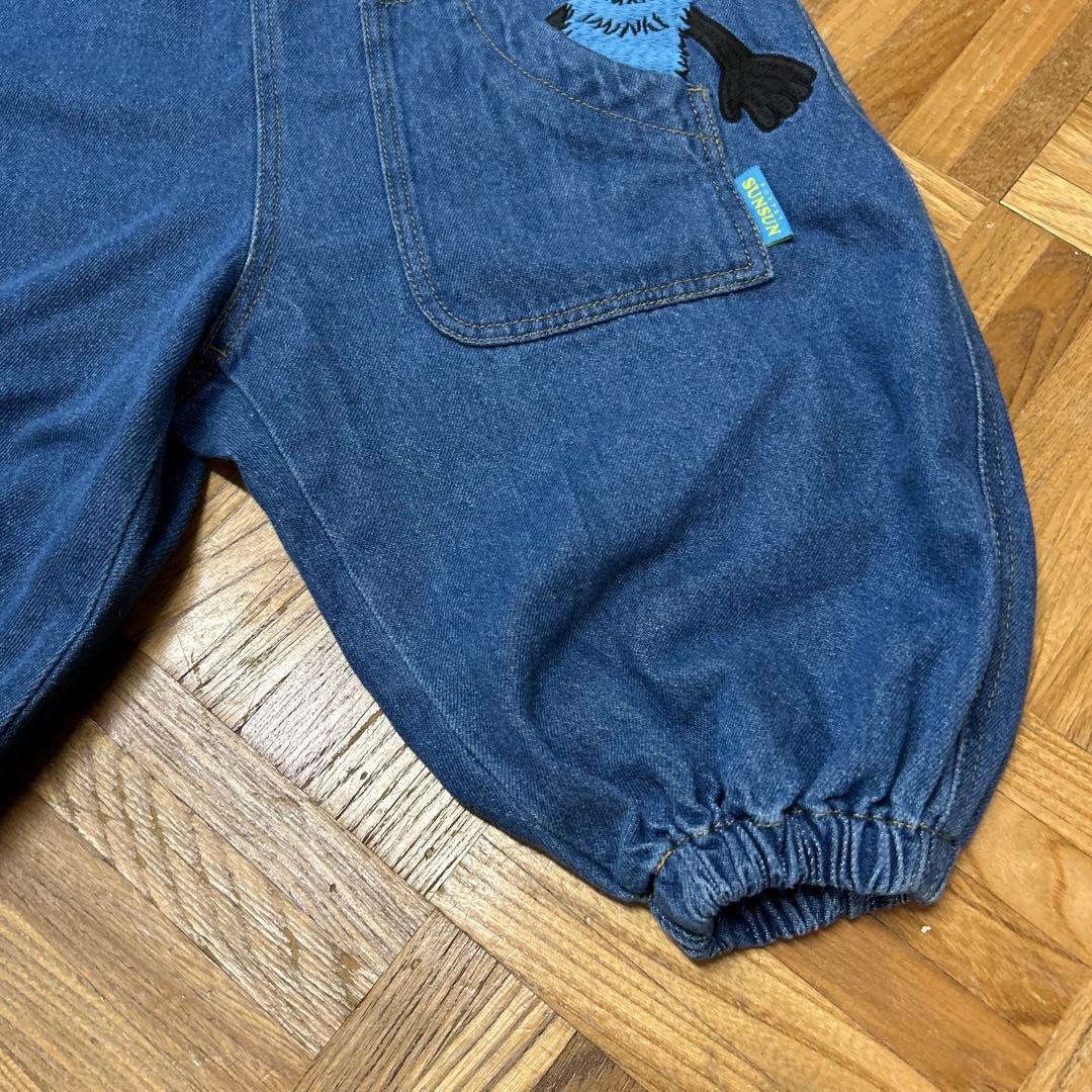 新品 BREEZE ブリーズ パペットスンスン サロペット ブルー90