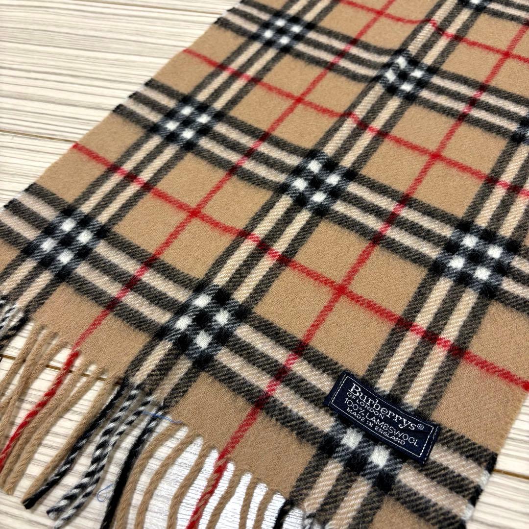 Burberrys ラムウール100% マフラー ノバチェック　旧タグ