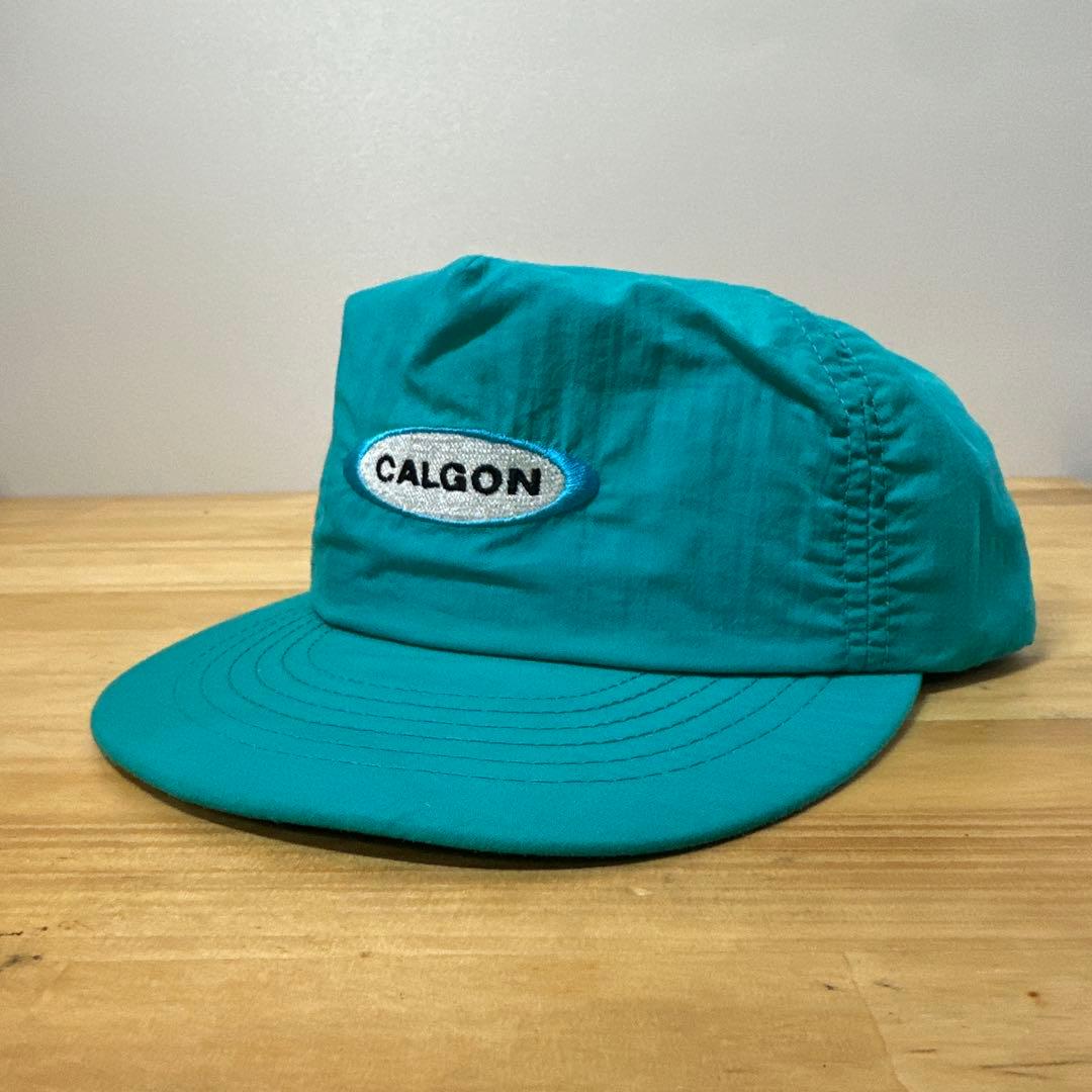 希少 USA製80s CALGON ヴィンテージ ナイロン キャップ 企業ロゴ