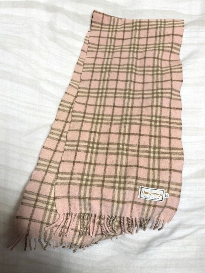 Burberrys バーバリー マフラー カシミヤ ノバチェック ピンク