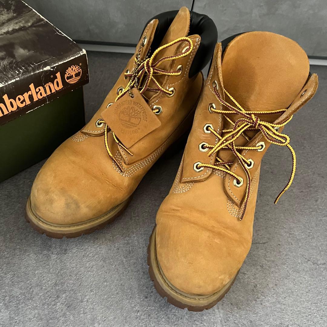 Timberland ワークブーツ ベージュ 箱付き　7.5 24.5㎝キャメル