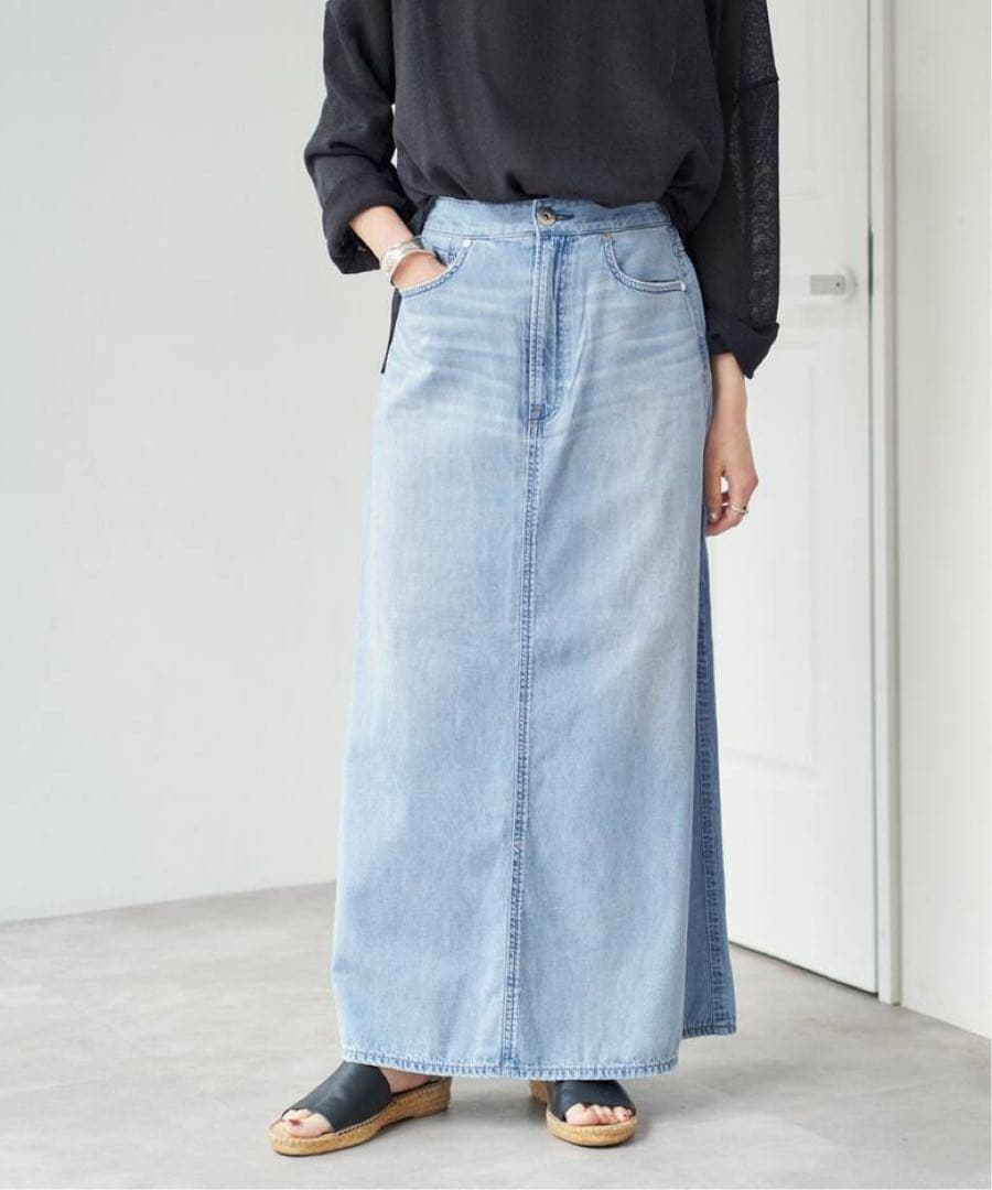 デニムロングスカートupper hightsアッパーハイツ LAZY SKIRT