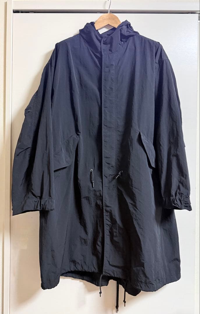 【美品】UNIQLO U ポケッタブルモッズコート ブラックXXL