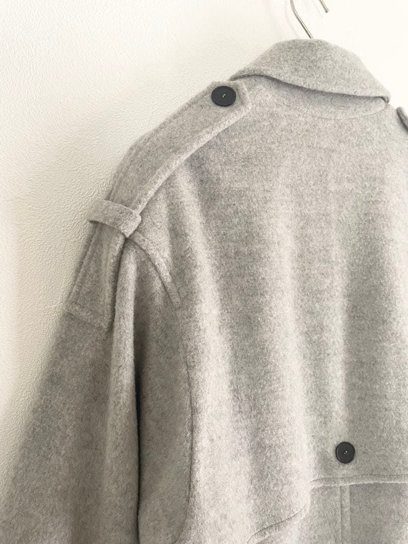 aeron ロング トレンチ ウール コート