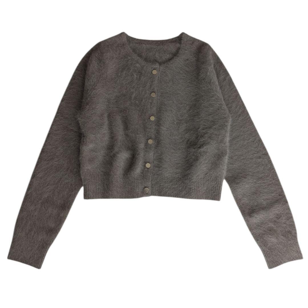 美品✨️allureville 　カシミヤブレンドファー加工カーディガン　М