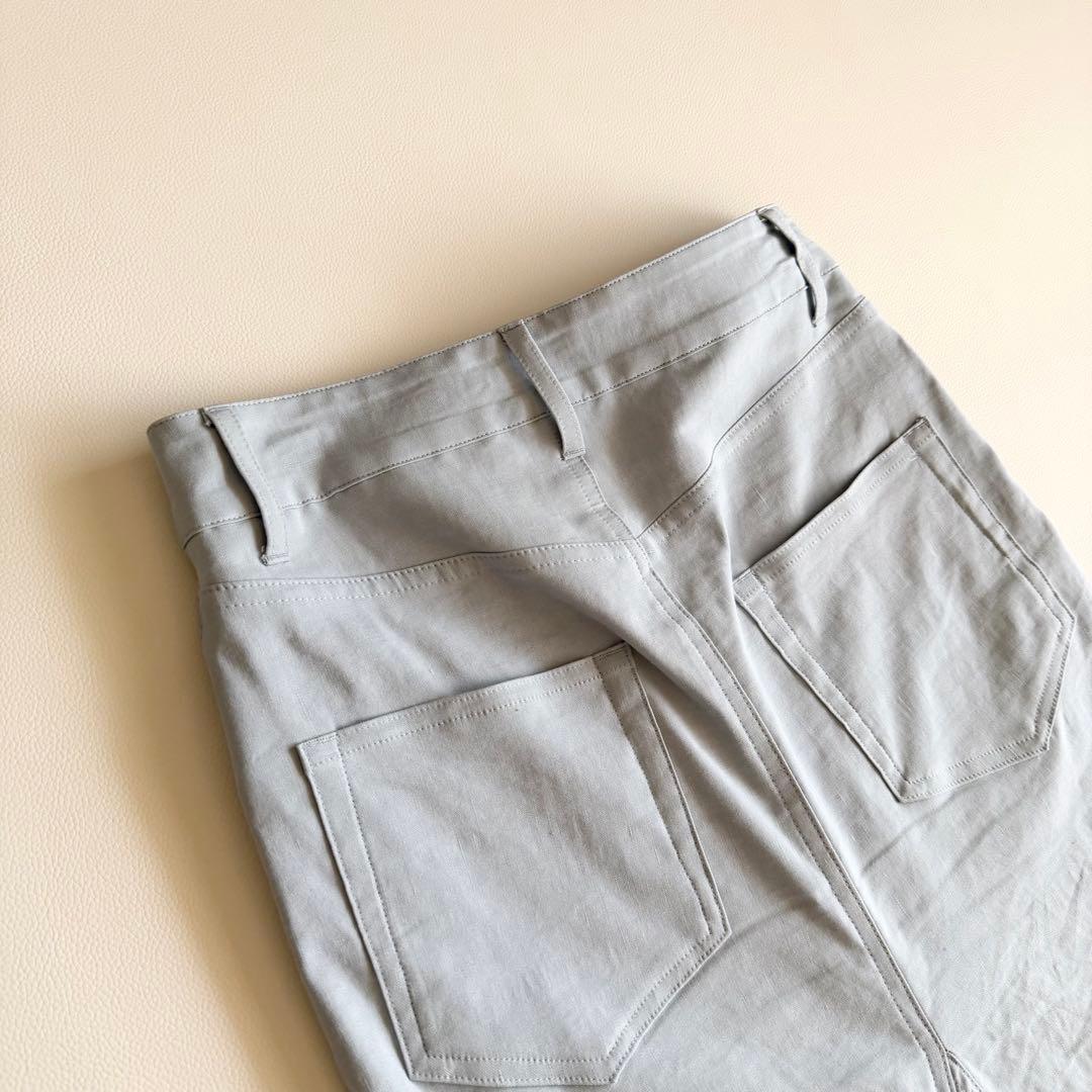 25SS 【ミューズ】ストレッチツイル フレア ロングスカート ドゥーズィ