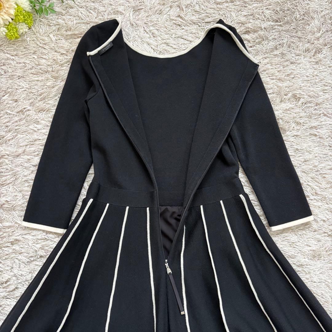 極美品✨COTOO プリーツライクニットワンピース ブラック 三陽商会 38