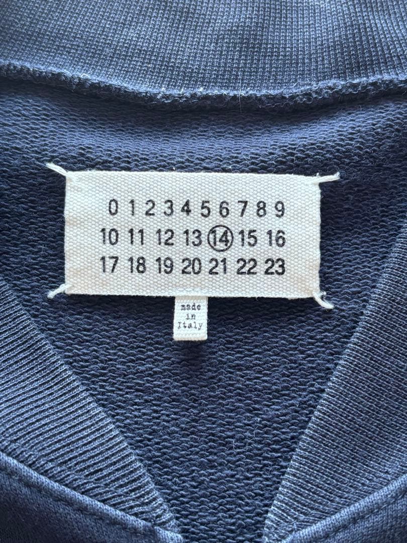 Maison Margiela14 レザー エルボーパッチ スウェット ブルゾン