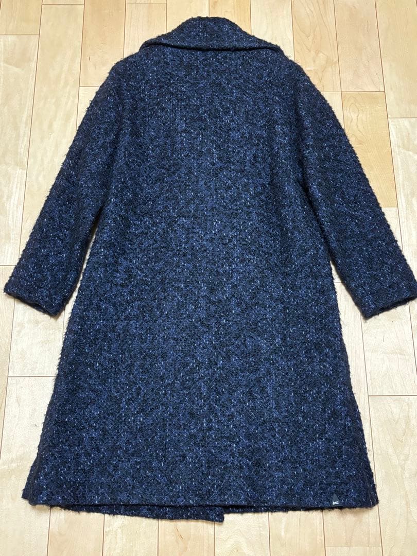 DENHAM デンハム　ネイビー ダブルブレスト ロングコート