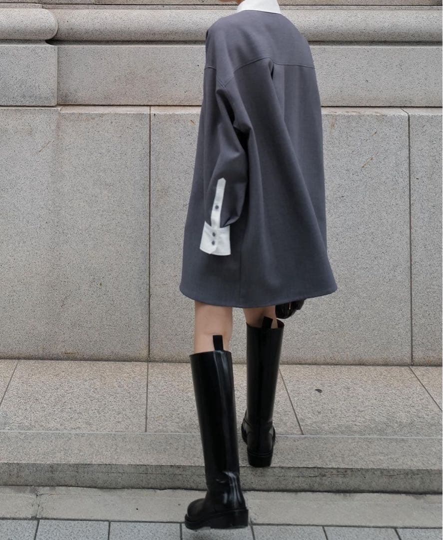 machatt　マチャット　ダブルクロスバイカラーワンピース