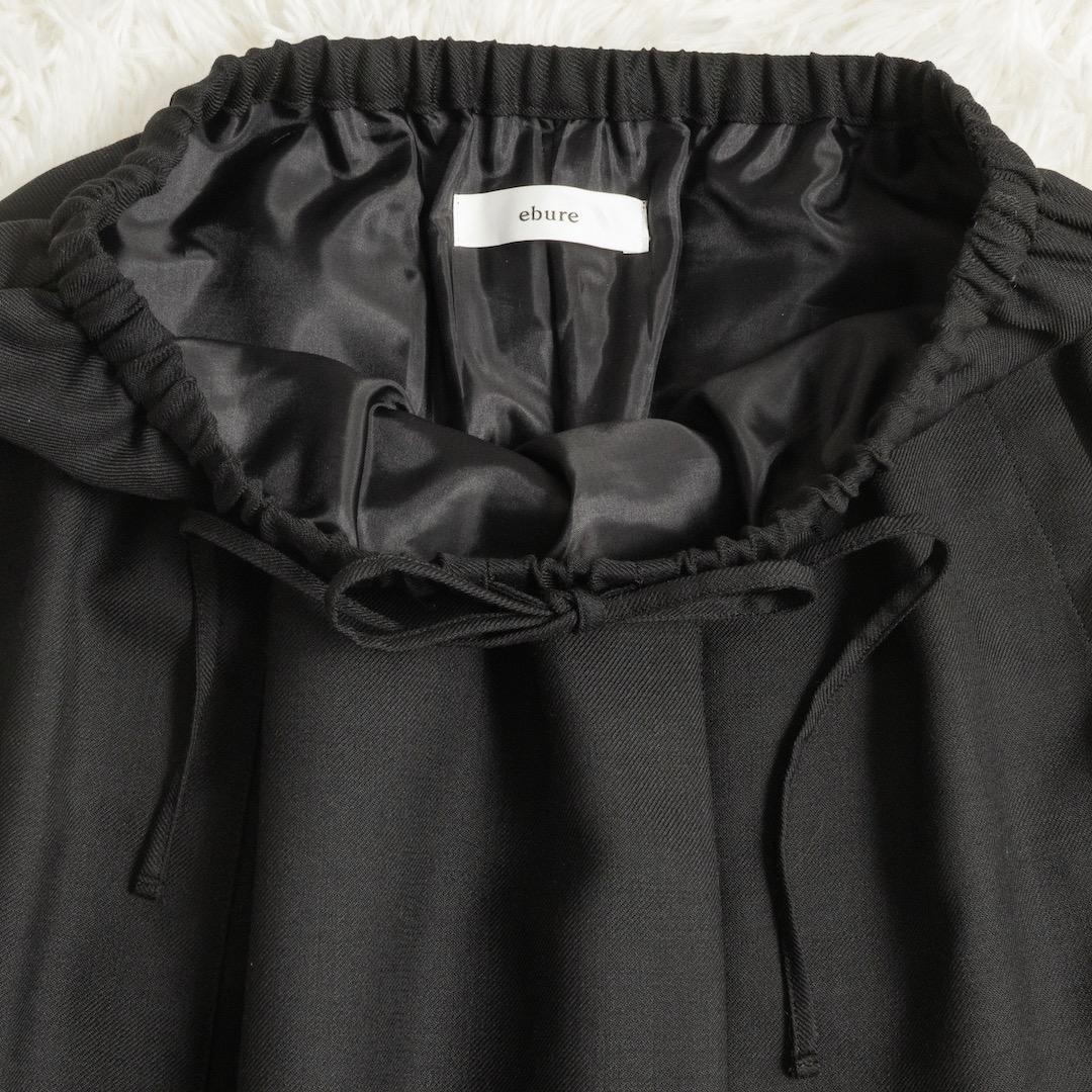 ebure エブール 25AW ドライビエラ イージーロングスカート ブラック