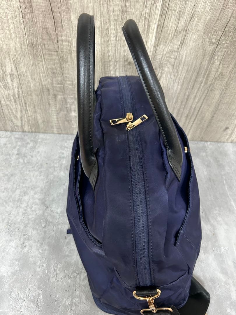 SHIPS シップス 2WAY トラベル ボストン バッグ　ネイビー ナイロン