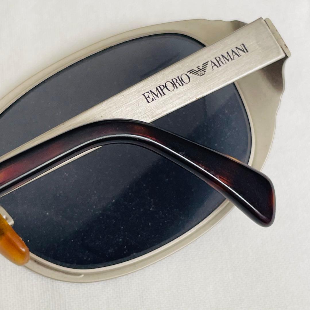 EMPORIO ARMANI サングラス シルバーフレーム スクエア型